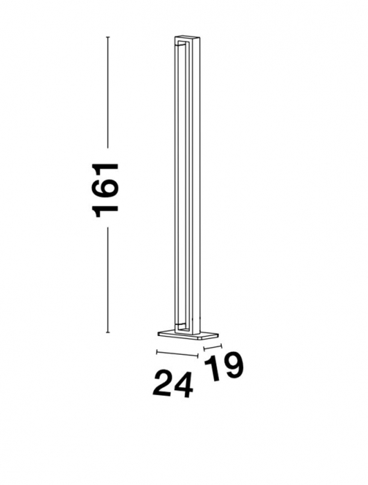 9117327 Lampadar Nova Luce LINE LED 27W 1820lm 3000K IP20 Aluminiu/Acril Sandy White NOVALUCE [6]