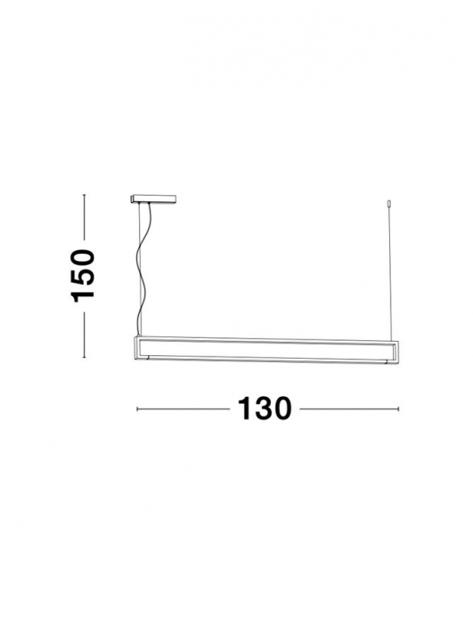 9117338 Suspensie Nova Luce LINE LED 38W 1460lm 3000K IP20 Aluminiu/Acril Sandy White NOVALUCE [4]