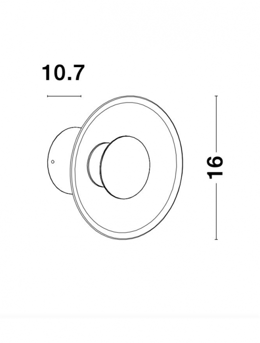 9118514 Aplica Nova Luce ESIL LED 4W 245lm 3000K IP20 Clear Glass Aluminiu Brass Gold [3]