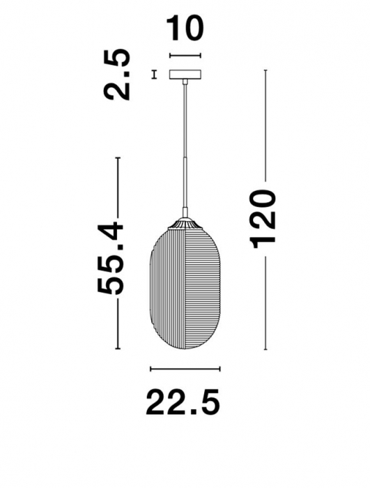 9119112 Pendul Nova Luce ATHENA E27 1x12W   Metal Brass  IP20 [5]