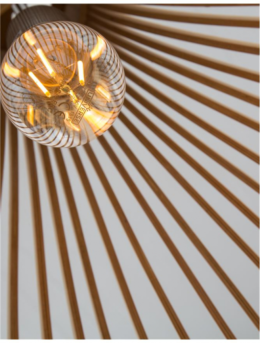 9138061 Pendul Nova Luce SOHO E27 1x12W   Fabric Natural wood  IP20 [8]