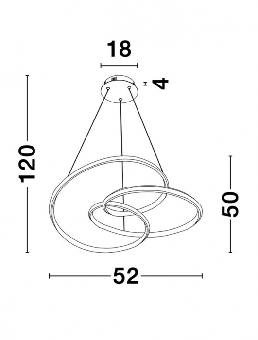 9147111 Suspensie Nova Luce MENTON LED 43W 3013lm 3000K IP20 Aluminiu & Acril Sandy White NOVALUCE [8]