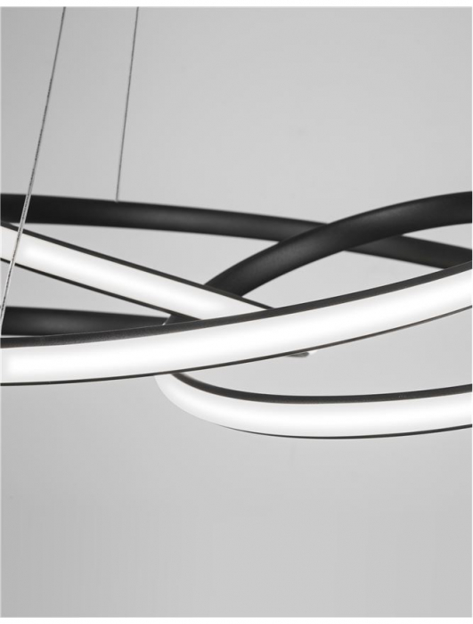 9147112 Lustra Nova Luce MENTON LED 43W 3013lm 3000K Aluminium & Acrylic Sandy Black Dimabil Triac IP20 [3]