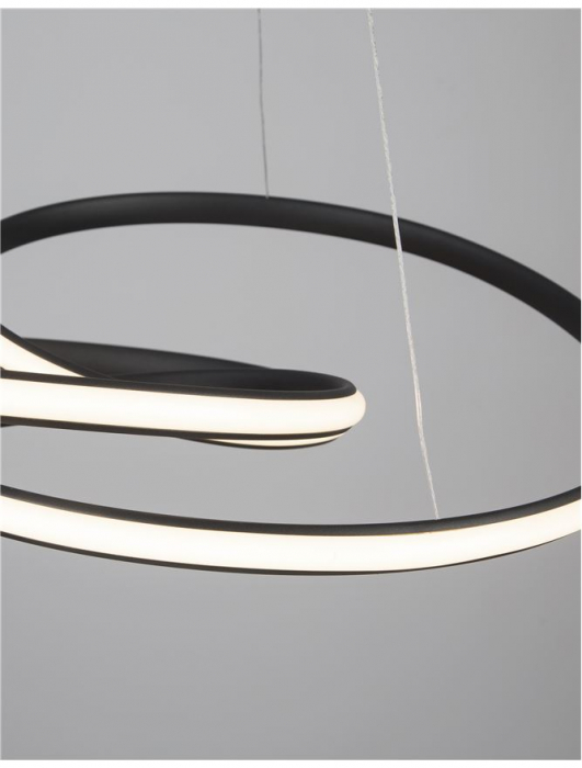 9147112 Lustra Nova Luce MENTON LED 43W 3013lm 3000K Aluminium & Acrylic Sandy Black Dimabil Triac IP20 [4]