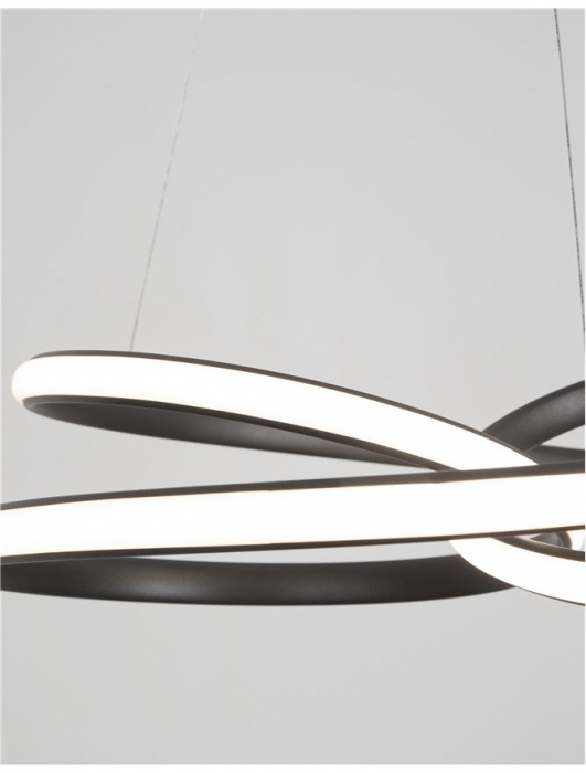 9147112 Lustra Nova Luce MENTON LED 43W 3013lm 3000K Aluminium & Acrylic Sandy Black Dimabil Triac IP20 [7]