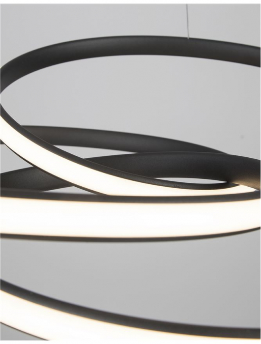 9147112 Lustra Nova Luce MENTON LED 43W 3013lm 3000K Aluminium & Acrylic Sandy Black Dimabil Triac IP20 [6]