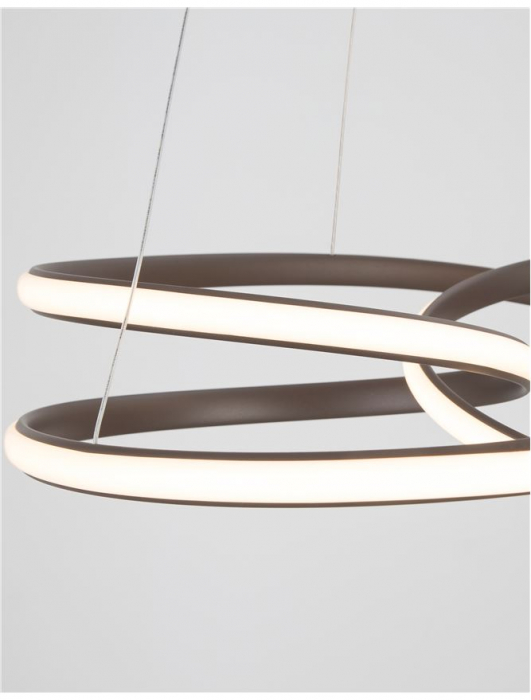 9147113 Lustra Nova Luce MENTON LED 43W 3013lm 3000K Aluminium & Acrylic Sandy Coffee Dimabil Triac IP20 [3]