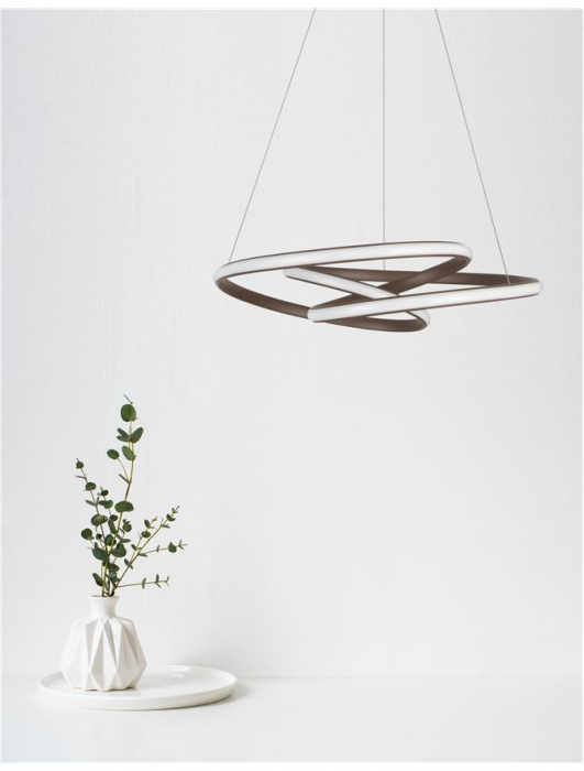 9147113 Lustra Nova Luce MENTON LED 43W 3013lm 3000K Aluminium & Acrylic Sandy Coffee Dimabil Triac IP20 [2]
