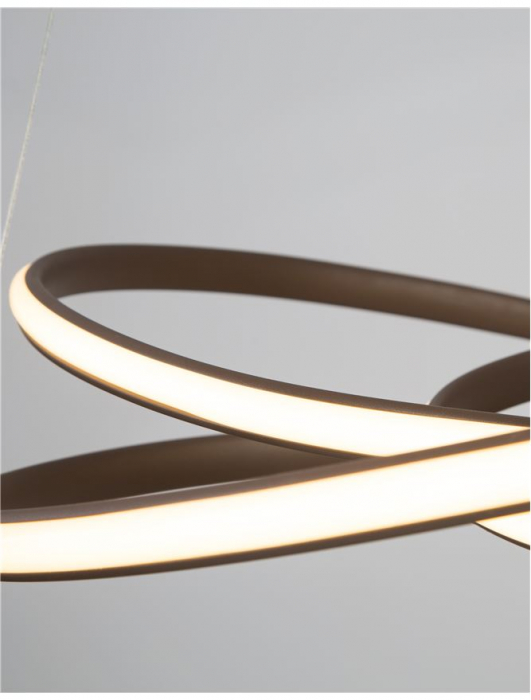 9147113 Lustra Nova Luce MENTON LED 43W 3013lm 3000K Aluminium & Acrylic Sandy Coffee Dimabil Triac IP20 [7]