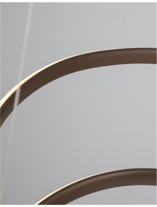 9147113 Lustra Nova Luce MENTON LED 43W 3013lm 3000K Aluminium & Acrylic Sandy Coffee Dimabil Triac IP20 [8]