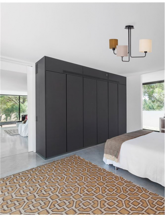 9151403 Lustra Nova Luce BITONTO E14 3x5W   Metal & Fabric Shade Sandy Black  IP20 [2]