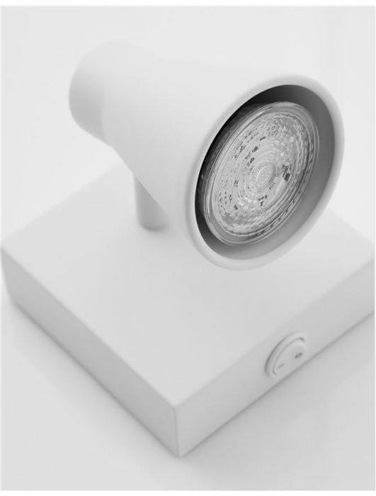 9155711 Aplica Nova Luce DUBLIN GU10 1x10W   Metal Sandy White  IP20 [4]