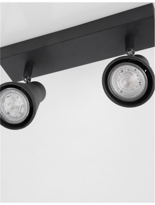 9155812 Plafoniera Nova Luce DUBLIN GU10 2x10W   Metal Sandy Black  IP20 [5]