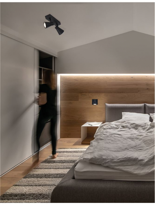 9155812 Plafoniera Nova Luce DUBLIN GU10 2x10W   Metal Sandy Black  IP20 [2]