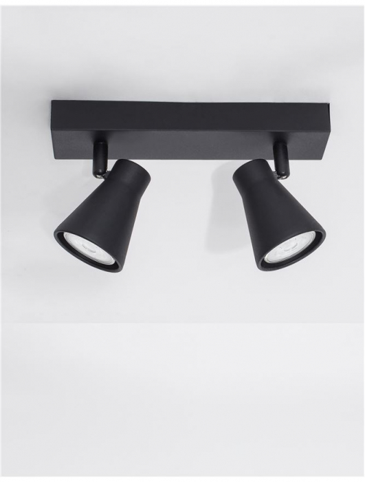 9155812 Plafoniera Nova Luce DUBLIN GU10 2x10W   Metal Sandy Black  IP20 [3]
