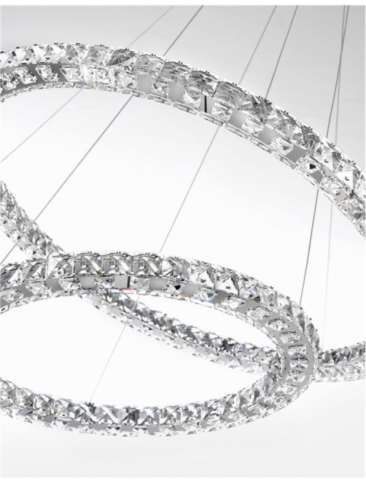 9172518 Suspensie Nova Luce QUENTIN LED 60W 3600lm 3500K IP20 Aluminiu K9 Cristal Chrome NOVALUCE [4]