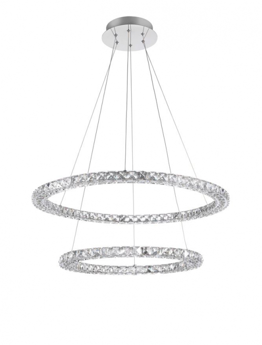 9172518 Suspensie Nova Luce QUENTIN LED 60W 3600lm 3500K IP20 Aluminiu K9 Cristal Chrome NOVALUCE [3]