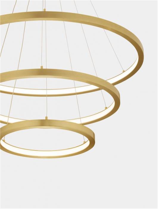 9172869 Lustra Nova Luce EMPATIA LED 108W 2245lm 3000K Aluminium & Acrylic Brass Gold Dimabil Triac IP20 [3]