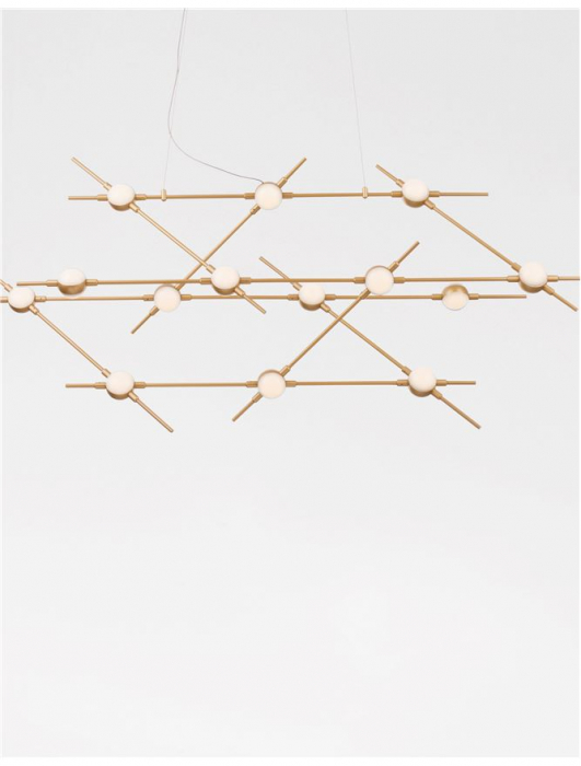 9180614 Lustra Nova Luce ATOMO LED 39W 2096lm 3000K Metal & Acrylic  Gold  Dimabil Triac IP20 [4]