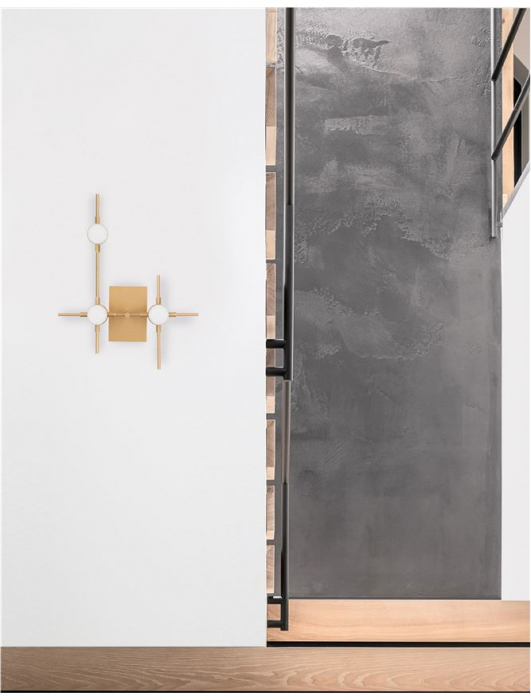 9180673 Aplica Nova Luce ATOMO LED 9W 605lm 3000K Metal & Acrylic  Gold  Nedimabil IP20 [2]