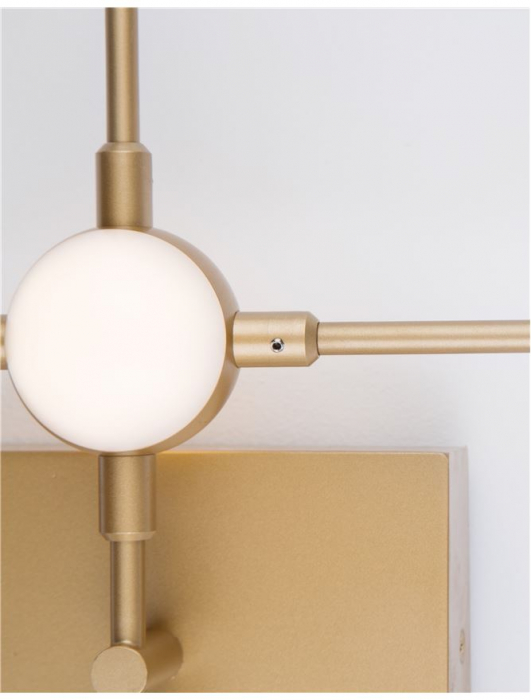 9180673 Aplica Nova Luce ATOMO LED 9W 605lm 3000K Metal & Acrylic  Gold  Nedimabil IP20 [6]