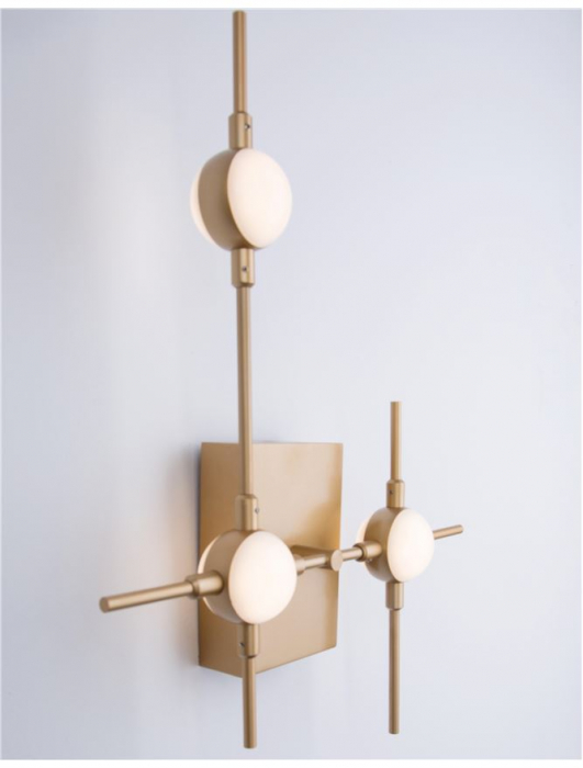 9180673 Aplica Nova Luce ATOMO LED 9W 605lm 3000K Metal & Acrylic  Gold  Nedimabil IP20 [4]