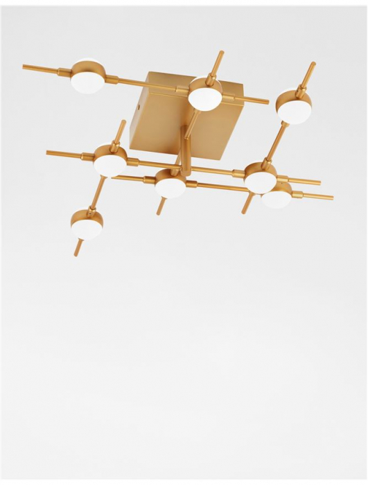 9180678 Plafoniera Nova Luce ATOMO LED 24W 1567lm 3000K Metal & Acrylic  Gold  Nedimabil IP20 [3]