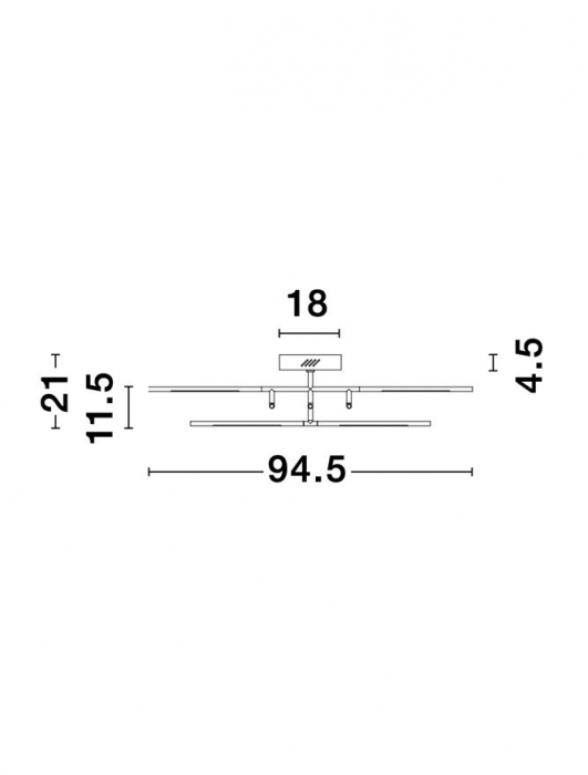 9180714 Plafoniera Nova Luce RACCIO LED 48W 3360lm 3000K IP20 Metal & Acrylic Black NOVALUCE [7]