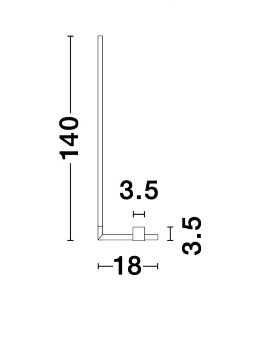 9180726 Lampadar Nova Luce RACCIO LED 17,3W 1211lm 3000K IP20 Metal & Acrylic Gold NOVALUCE [7]