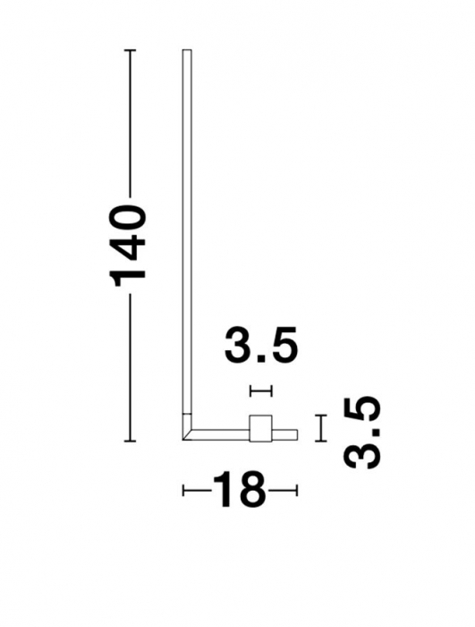 9180727 Lampadar Nova Luce RACCIO LED 17,3W 1211lm 3000K IP20 Metal & Acrylic Black NOVALUCE [7]