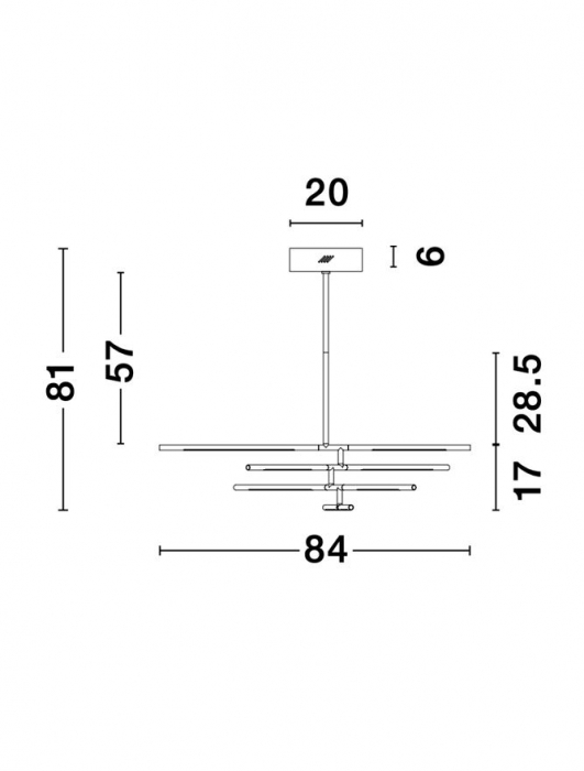 9180780 Plafoniera Nova Luce RACCIO LED 40W 2800lm 3000K IP20 Metal & Acrylic Black NOVALUCE [8]