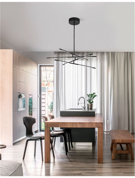 9180780 Plafoniera Nova Luce RACCIO LED 40W 2800lm 3000K IP20 Metal & Acrylic Black NOVALUCE [2]