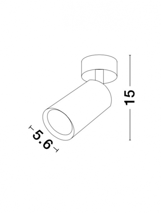 9184311 Aplica Nova Luce WAN GU10 1x10W   Aluminium Sandy White  IP20 [3]
