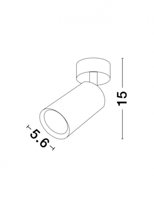 9184312 Aplica Nova Luce WAN GU10 1x10W   Aluminium Sandy Black  IP20 [2]
