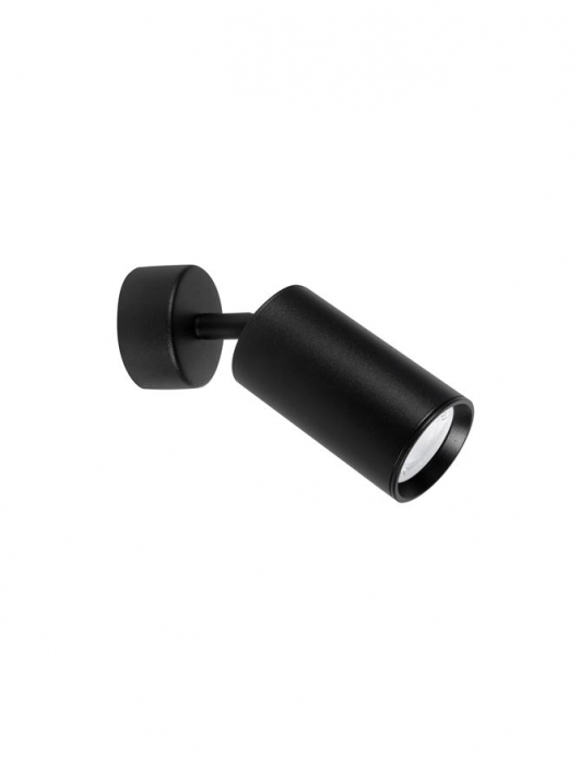 9184312 Aplica Nova Luce WAN GU10 1x10W   Aluminium Sandy Black  IP20 [1]