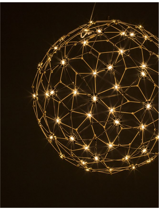 9186002 Suspensie Nova Luce SOLE LED 21,6W 2520lm 3000K IP20 Metal/Cristal Gold [5]