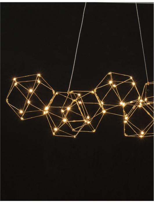 9186807 Suspensie Nova Luce NEBULA LED 33,6W 2352lm 3000K IP20 Metal Gold NOVALUCE [6]