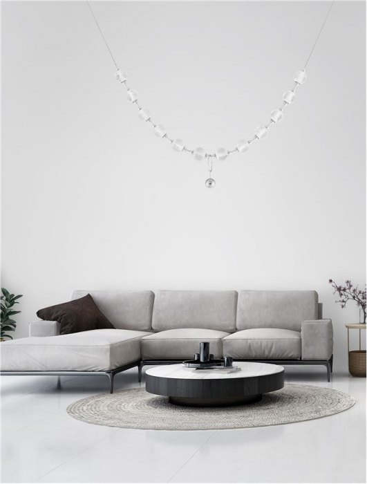 9186911 Lustra Nova Luce BRILLANTE LED 49W 3256lm 3200K Aluminium & Acrylic Chrome Dimabil Triac IP20 [4]