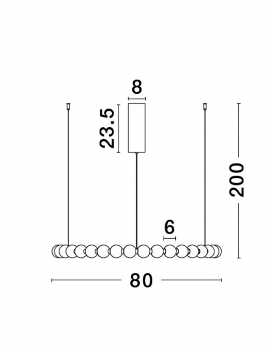 9186917 Lustra Nova Luce PERLA LED 72W 6492lm 3000K Metal & Opal Glass Chrome Dimabil Triac IP20 [4]