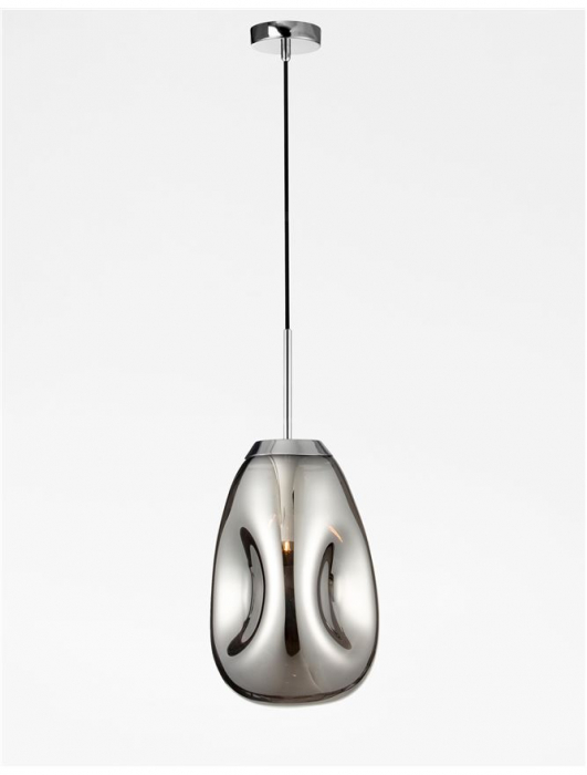 9190392 Suspensie Nova Luce LAVA E27 1x12W IP20 Chrome Metal Glass Chrome [2]