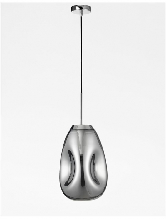 9190392 Suspensie Nova Luce LAVA E27 1x12W IP20 Chrome Metal Glass Chrome [3]