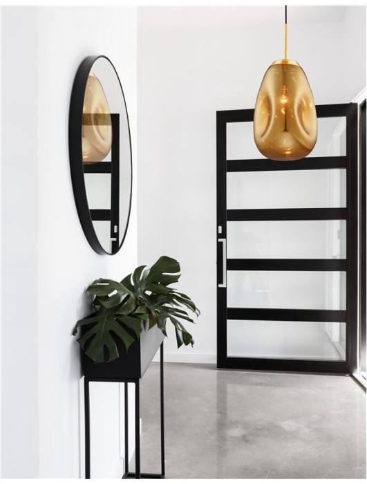 9190393 Suspensie Nova Luce LAVA E27 1x12W IP20 Gold Metal Glass Gold [4]