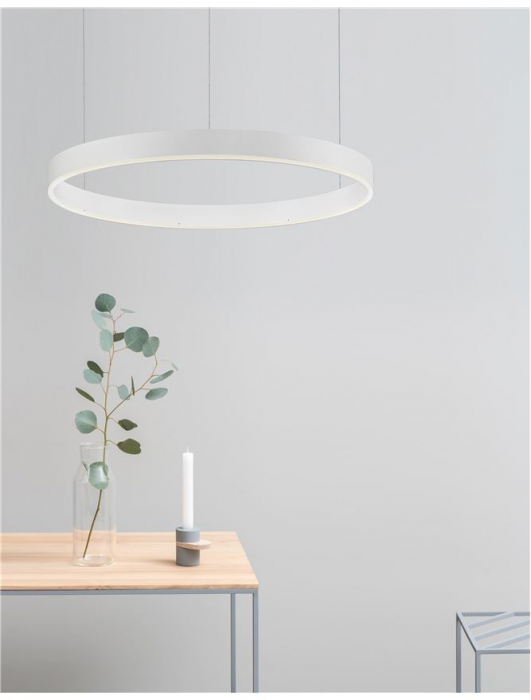 9190740 Suspensie Nova Luce MOTIF LED 40W 2800lm 3000K IP20 Aluminiu/Acril Sandy White [3]