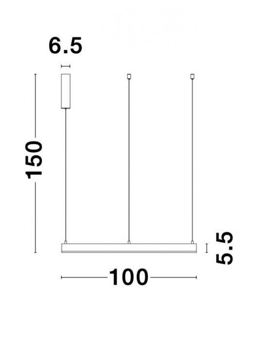 9190755 Lustra Nova Luce MOTIF LED 60W 4165lm 3000K  Aluminium & Acrylic Sandy White Dimabil Triac IP20 [5]