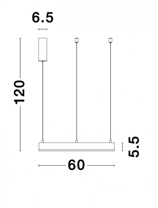 9190840 Suspensie Nova Luce MOTIF LED 40W 2800lm 3000K IP20 Aluminiu/Acril Sandy Black NOVALUCE [4]