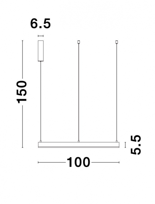 9190855 Suspensie Nova Luce MOTIF LED 55W 3800lm 3000K IP20 Aluminiu/Acril Sandy Black [5]