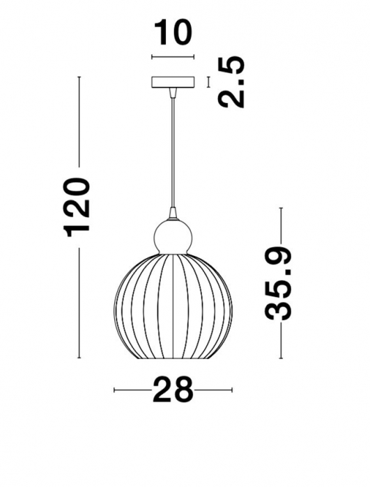 9190883 Pendul Nova Luce ODELL E27 1x12W   Aluminium & Opal Glass Chrome  IP20 [6]