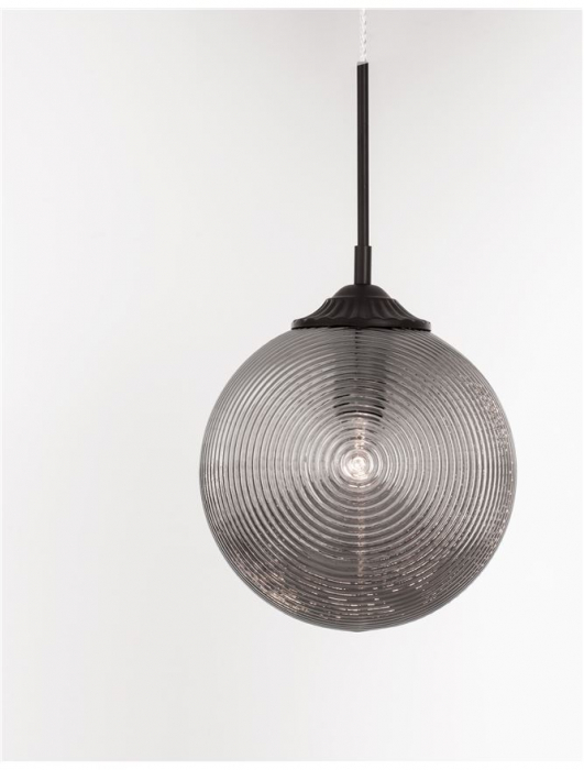 9191210 Pendul Nova Luce ATHENA E27 1x12W   Metal Smoky Gray Matt Black  IP20 [2]