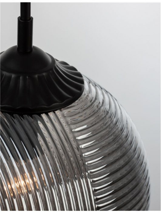 9191210 Pendul Nova Luce ATHENA E27 1x12W   Metal Smoky Gray Matt Black  IP20 [4]