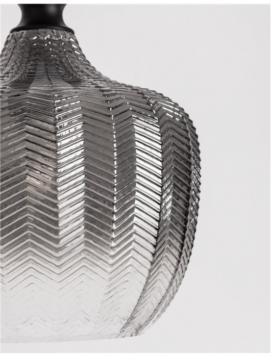 9191242 Pendul Nova Luce LONI E27 1x12W   Metal & Glass Matt Black  IP20 [7]